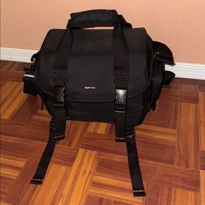 Black Camera Bag with Shoulder Strap
